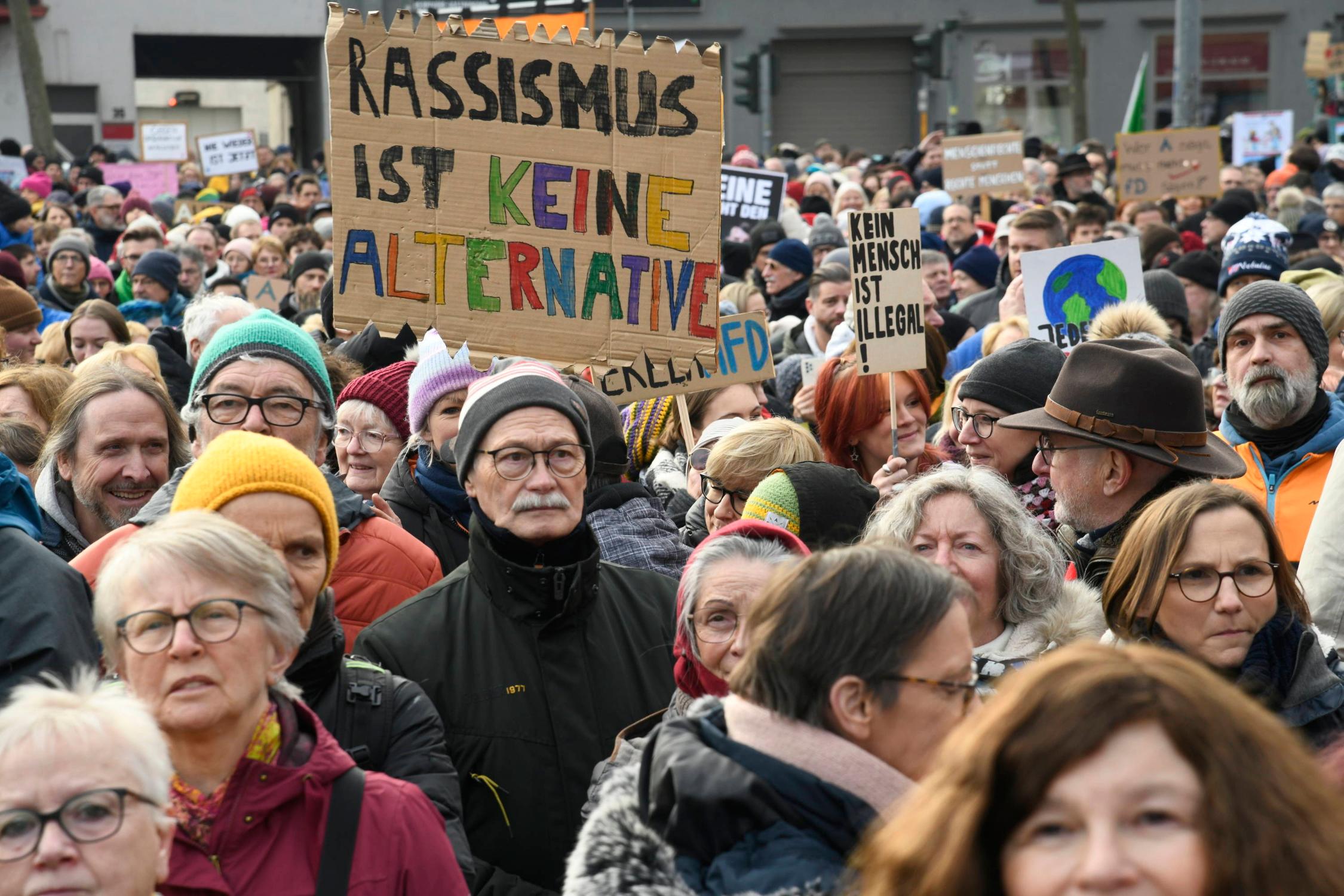 Eine Demonstration gegen die AfD und Rechtsextremismus fand am 21. Januar auch in Saarbrücken statt.  