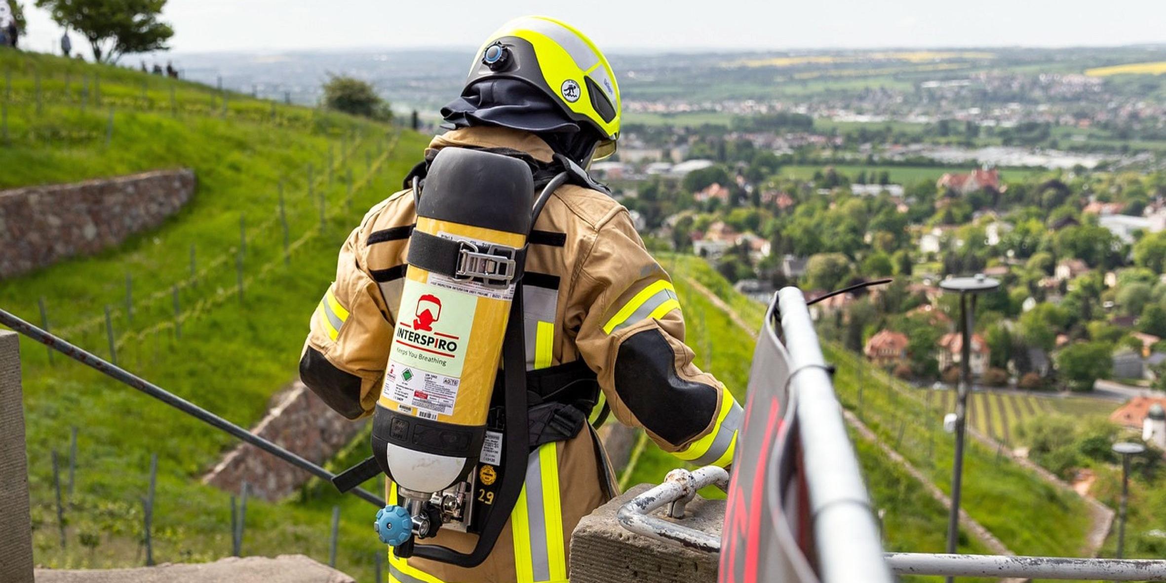 Läufer in Feuerwehrmontur (c) privat Läufer in Feuerwehrmontur