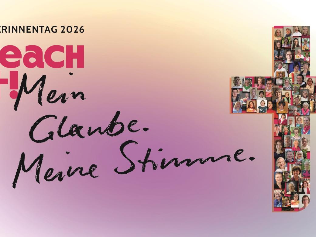 Der Slogan zum Predigerinnentag 2026: Preach it! Mein Glaube. Meine Stimme.